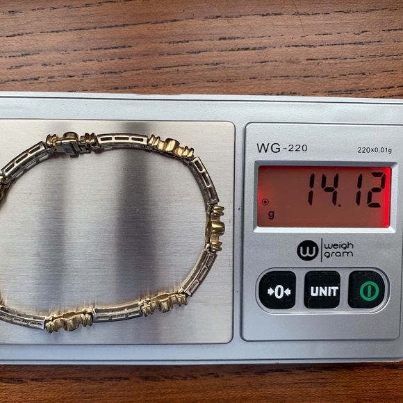 CUSTOM - 2 CT- 14K (solid) Yellow & White Gold Genuine Diamond Tennis Bracelet - Picture 8 of 14